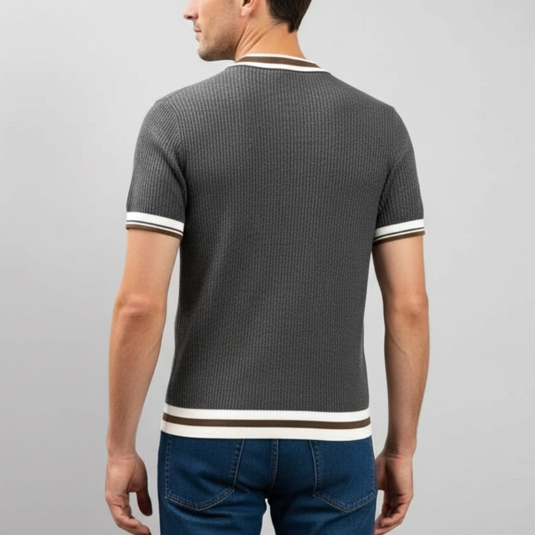 Jack Men’s Short Sleeve Shirt – Ribbed Cotton Crewneck