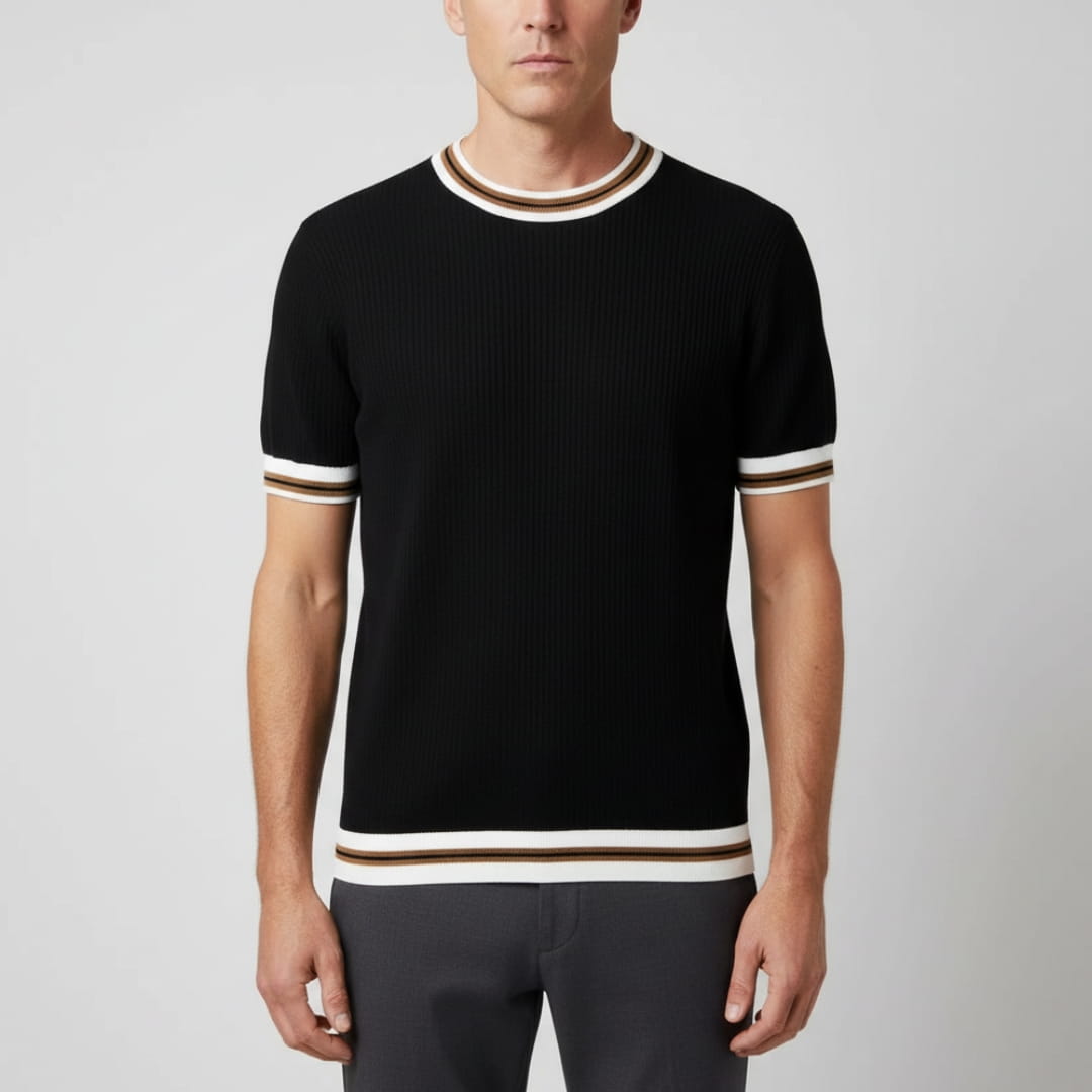 Jack Men’s Short Sleeve Shirt – Ribbed Cotton Crewneck