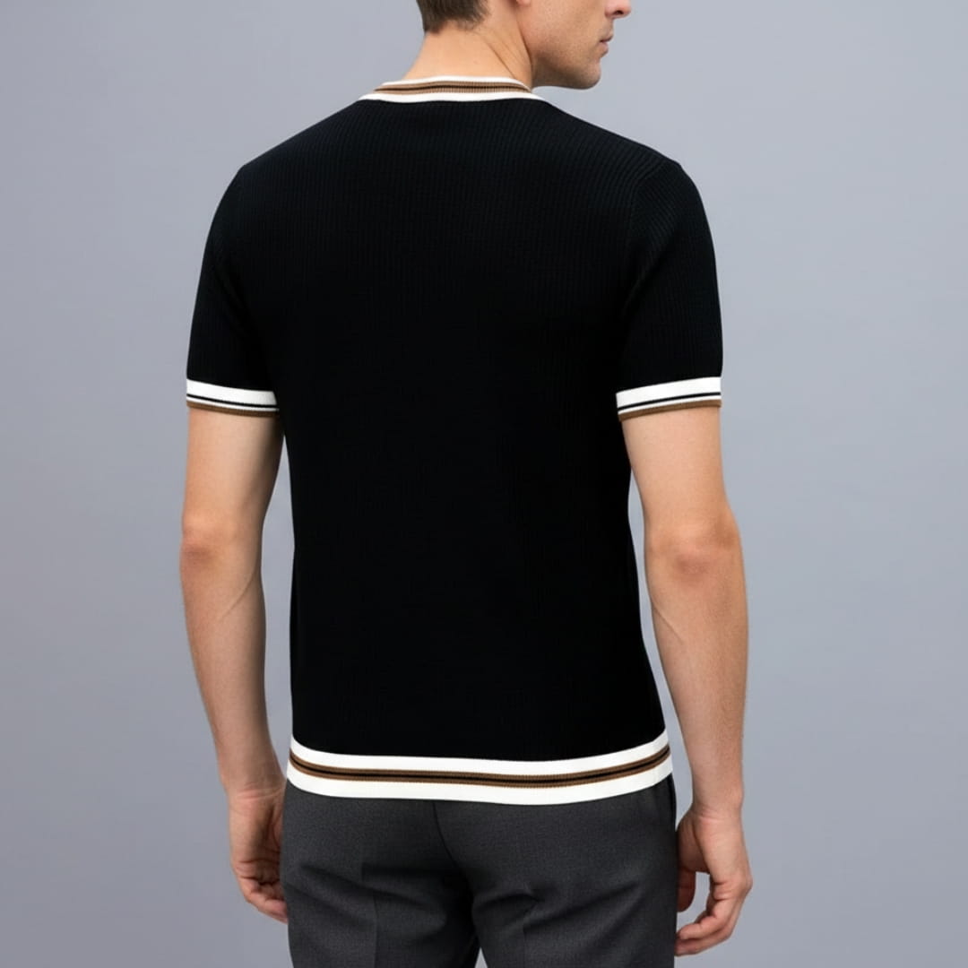 Jack Men’s Short Sleeve Shirt – Ribbed Cotton Crewneck