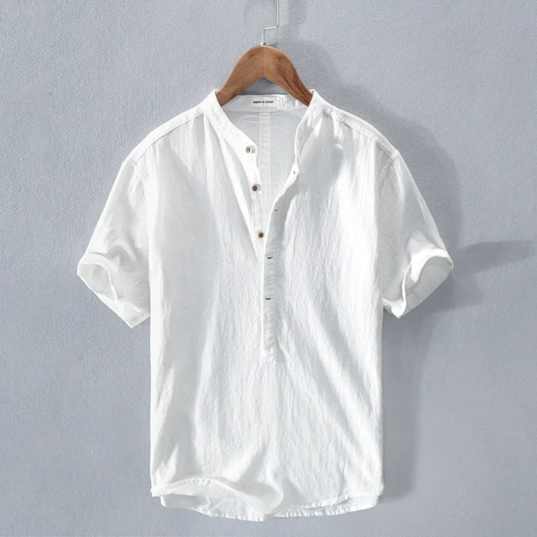 Dennis Cotton-Linen Shirt – Breathable Relaxed Fit Long Sleeve Top
