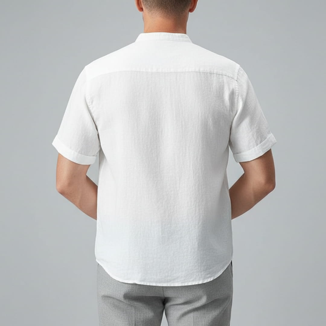Dennis Cotton-Linen Shirt – Breathable Relaxed Fit Long Sleeve Top