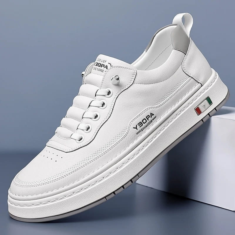 Giovanni Leather Casual Trainers – Cushioned Lightweight Streetwear Shoes