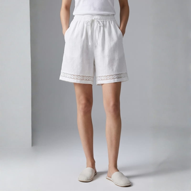 Martina Women’s Cotton Lace Trim Shorts