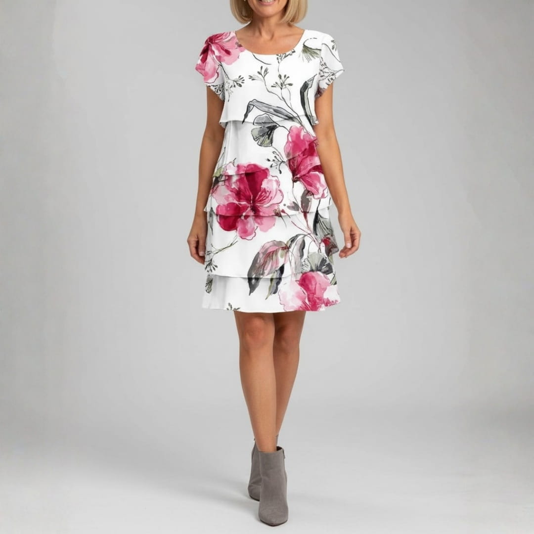 Amor Floral Mini Dress – Lightweight Garden Print Summer Dress
