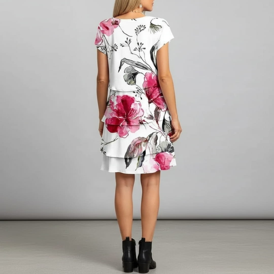 Amor Floral Mini Dress – Lightweight Garden Print Summer Dress