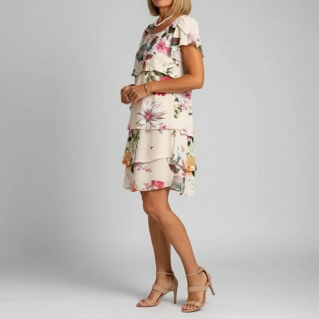 Amor Floral Mini Dress – Lightweight Garden Print Summer Dress