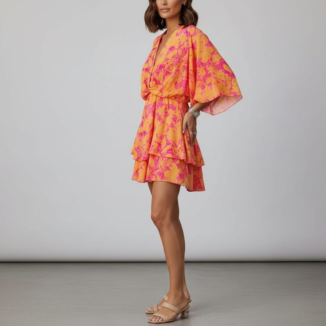 Seraphina Bohemian Mini Dress – Lightweight Printed Festival Summer Dress